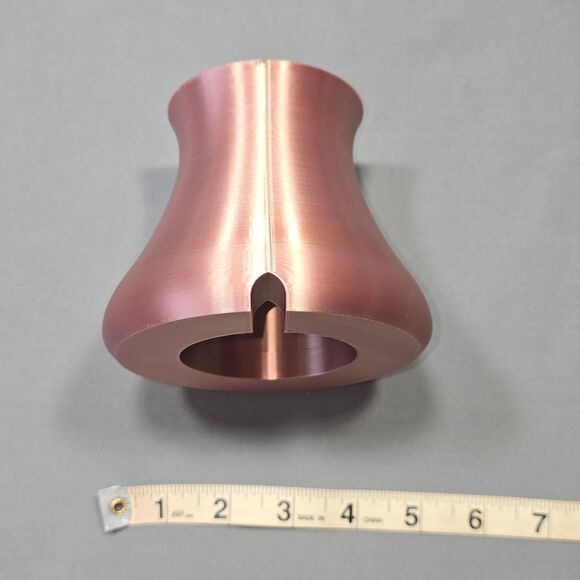 Pink Mushroom Table Lamp Dusty Rose Textured Ambient Soft Light Zen 3D Print Art - Picture 8 of 12